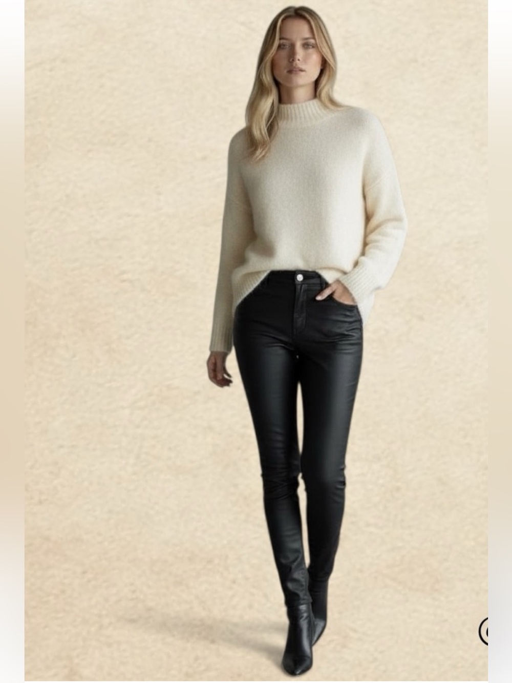 NWOT Banana Republic Curvy High-Rise Slim Coated Jean Black Stretch Sz 28/6